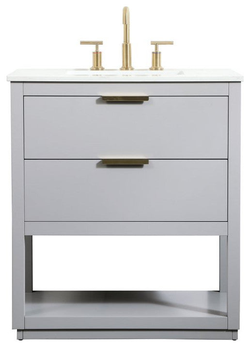 Louie 30" Single Bathroom Vanity, Gray