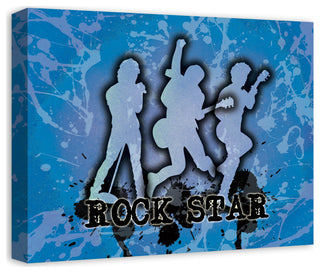 Rock Star Blue 20x16 Canvas Wall Art