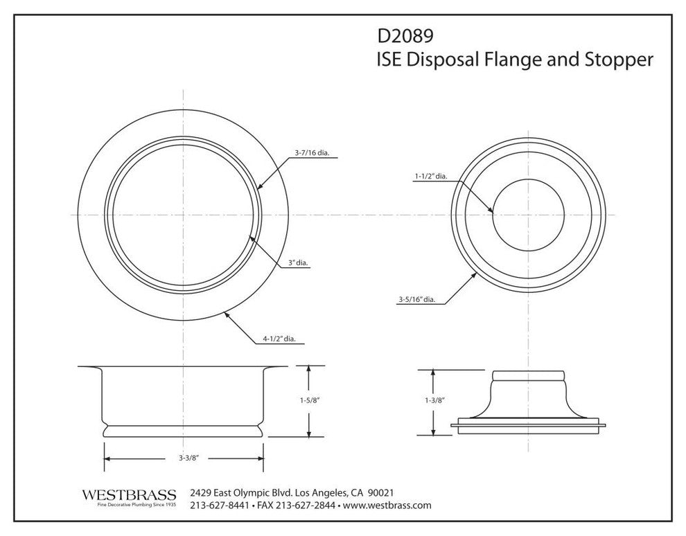 Insinkerator Style Disposal Flange And Stopper In Oil Rubbed Bronze, Oil Rubbed Bronze