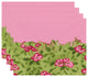 Forget Me Not Bunch Floral Print Placemats, Set of 4, 18"x14", Pink