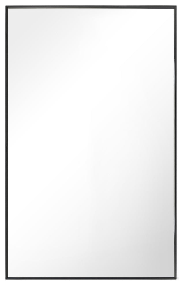 Rectangle Metal Framed Full Length Mirror, 58"x36"