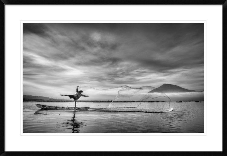 "Man Behind The Nets" Framed Digital Print by Arief Siswandhono, 38"x26"