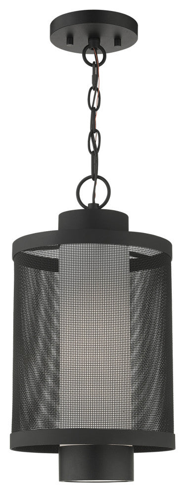 Livex Lighting Nottingham 1 Light Textured Black Large Outdoor Pendant Lantern