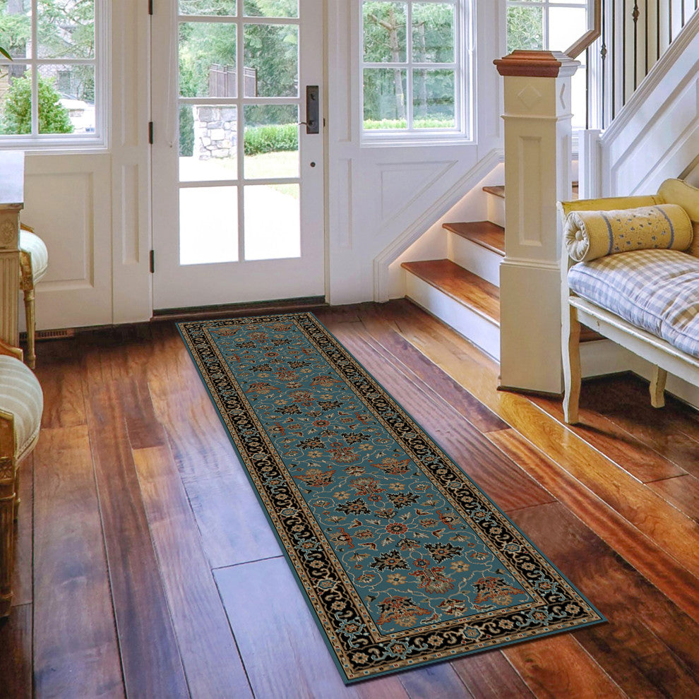 Antiquity Ledbury Runner, Blue, 2'6" x 10', Persian