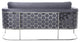Casa Velvet Upholstered Sofa, Grey, Chrome Finish