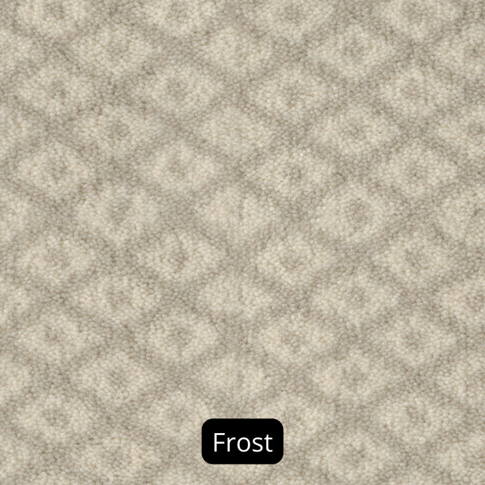 Diamond Pattern 3/8 Thick Indoor Area Rug Carpet, Frost, 4x6