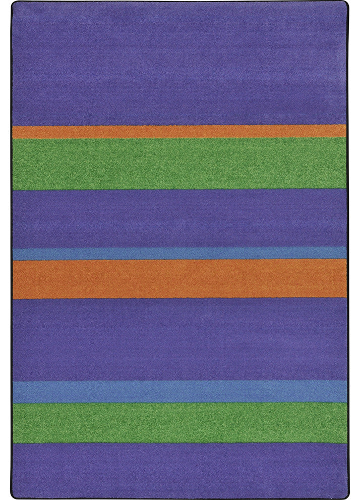Kid Essentials Rug, Straight and Narrow, Violet, 5'4"x7'8"