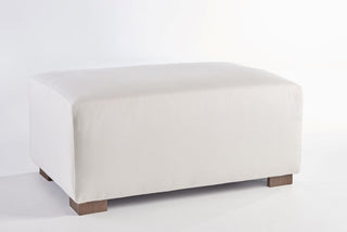 Rectangular Cocktail Ottoman, Aquamarine