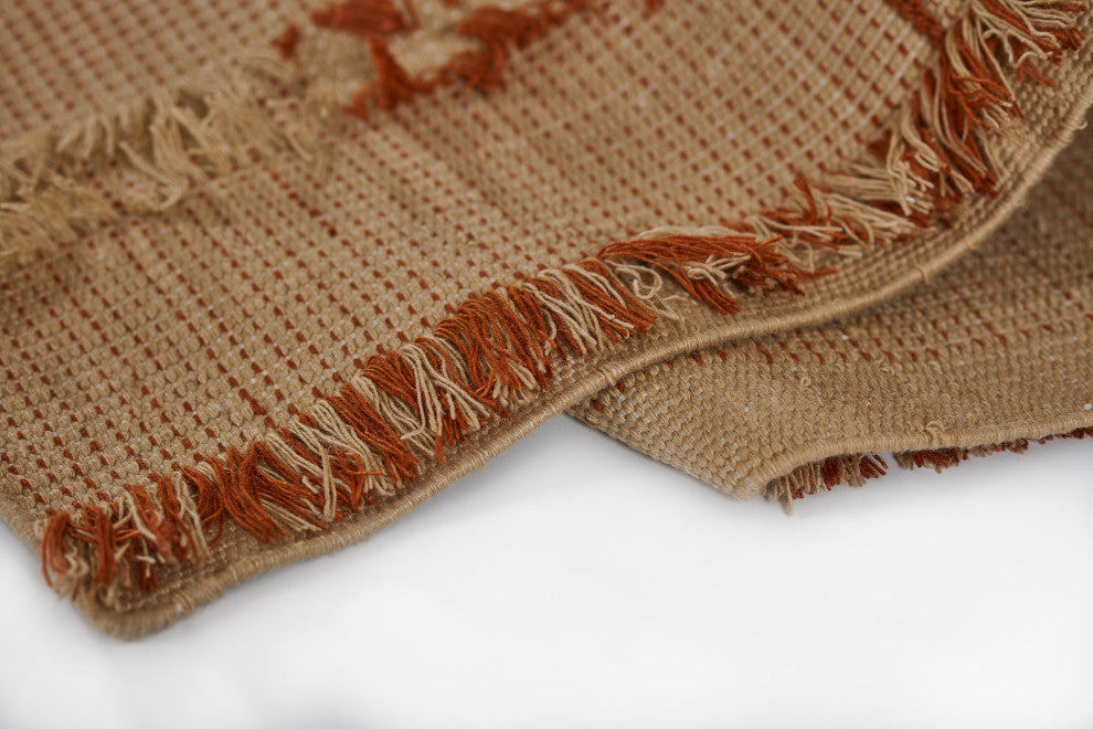 Momeni Serena Hand Woven Recycled PET Terra Cott Indoor Outdoor Rug 2'' X 3''