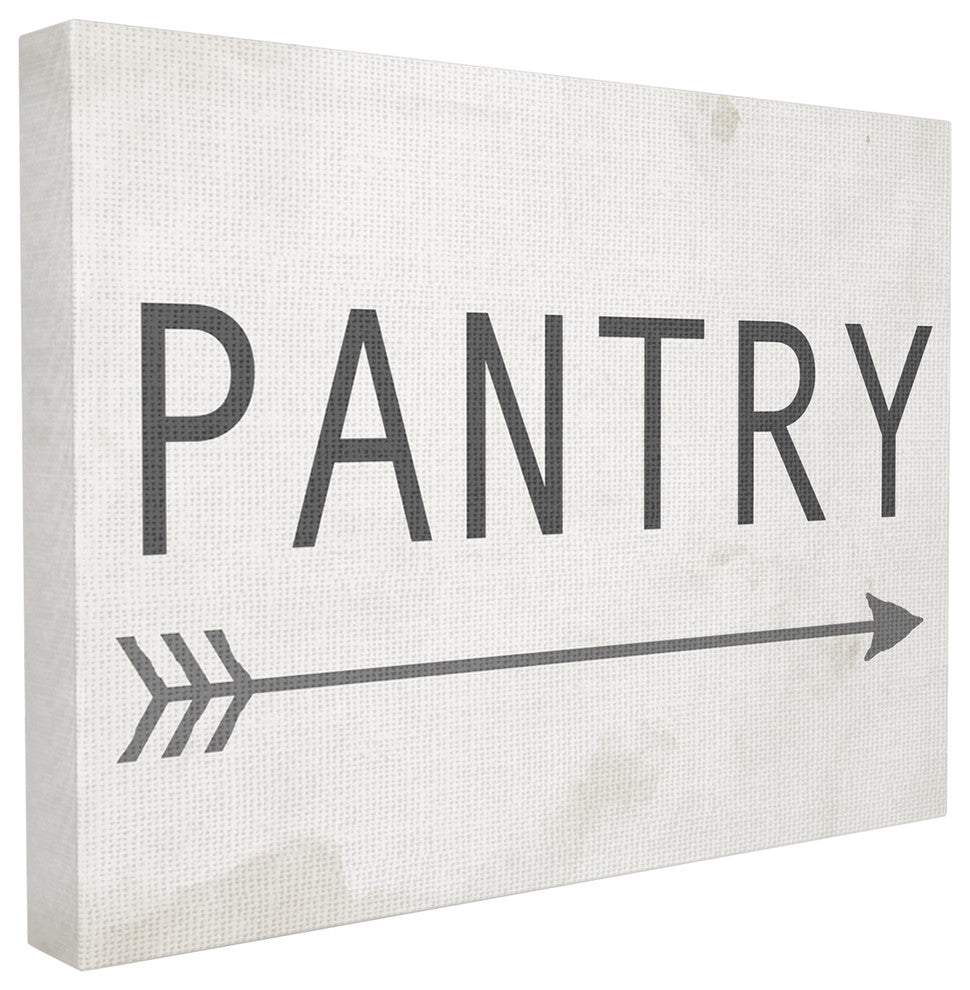 Pantry Sign with Arrow  Stretched Canvas Wall Art, 30x40
