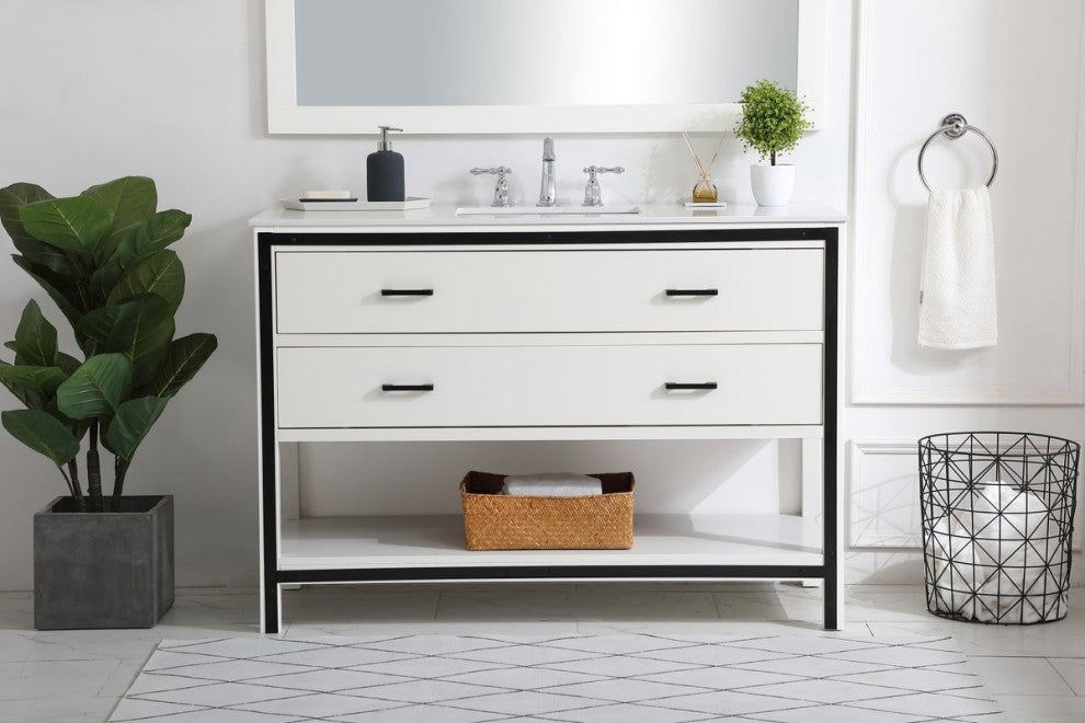 Elegant VF90448WH 48"Single Bathroom Vanity, White