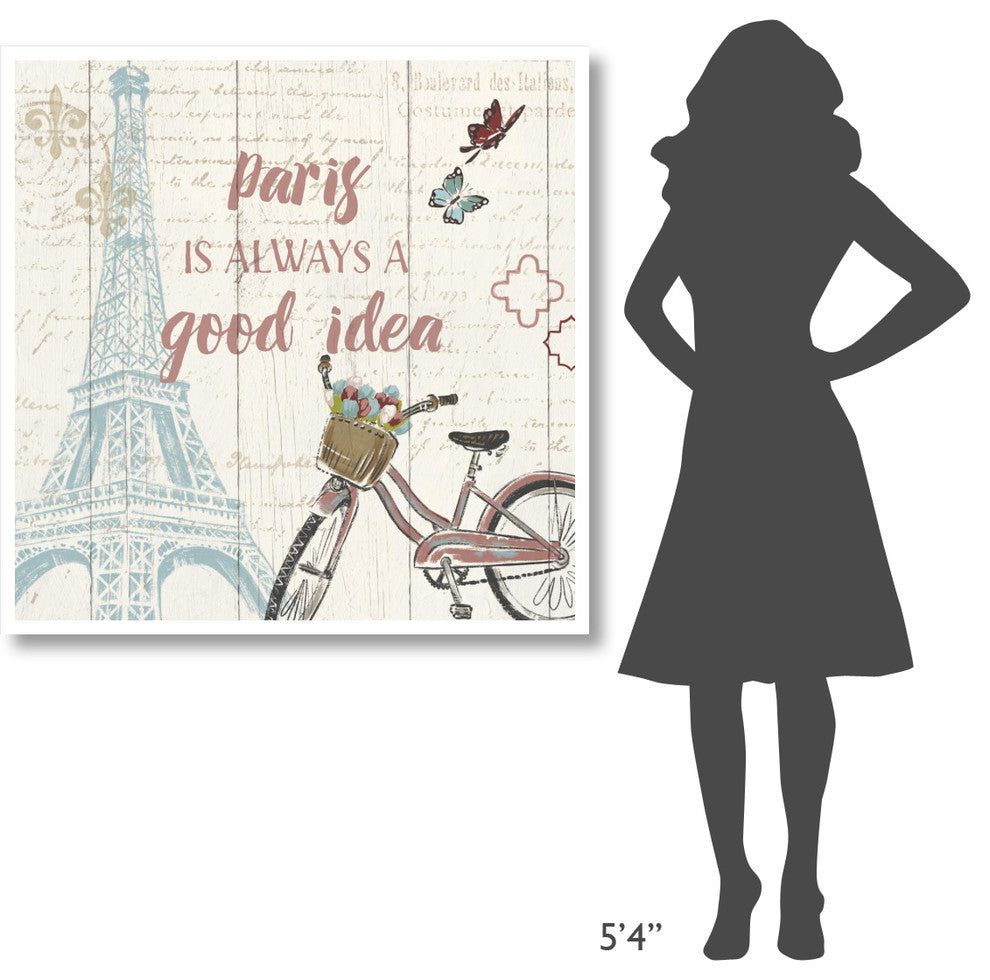 "Paris Tour IV" Digital Paper Print by Janelle Penner, 42"x42"