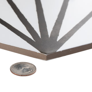 Horizon Dawn Hex Nero Porcelain Floor and Wall Tile