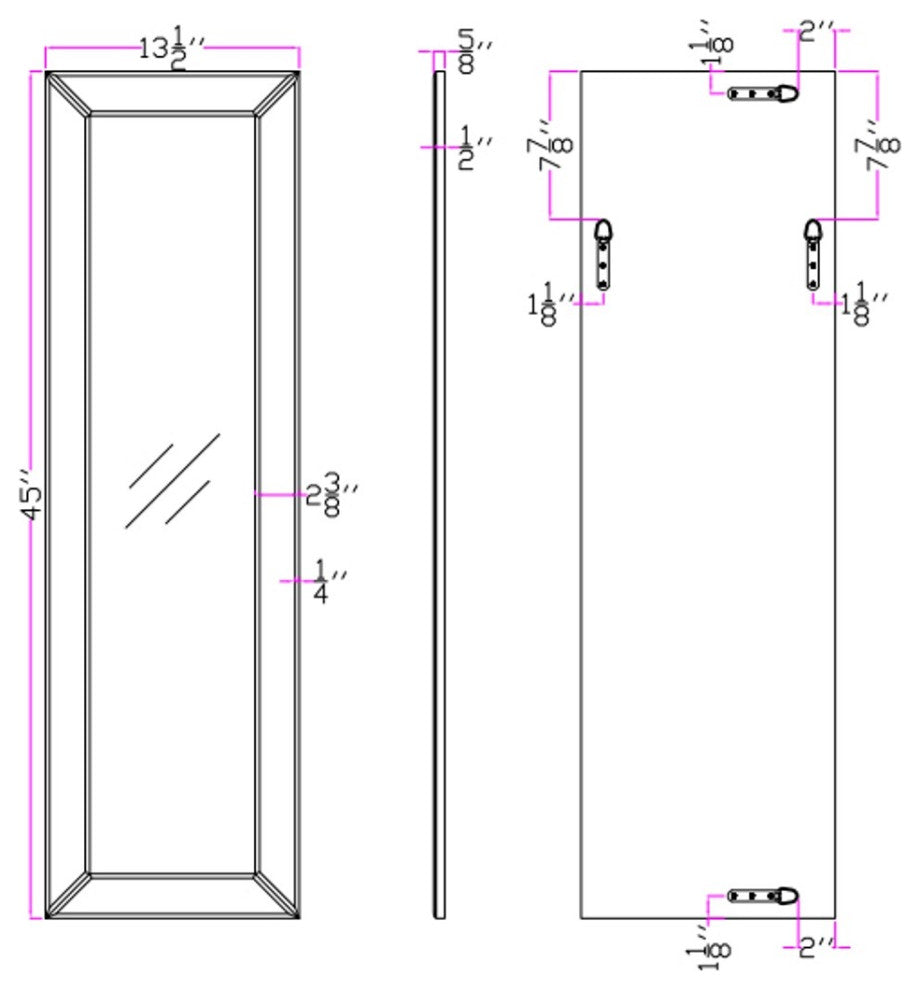 Long Beleved Edge Mirror