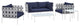 Harmony 5-Piece Sunbrella Outdoor Patio Aluminum Furniture Set