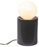 Short Pillar Table Lamp, Gloss Gray