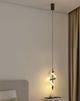 MIRODEMIÂ® Tovo San Giacomo | Ribbon Design Chandelier for Bedroom, Black, A, Cool Light