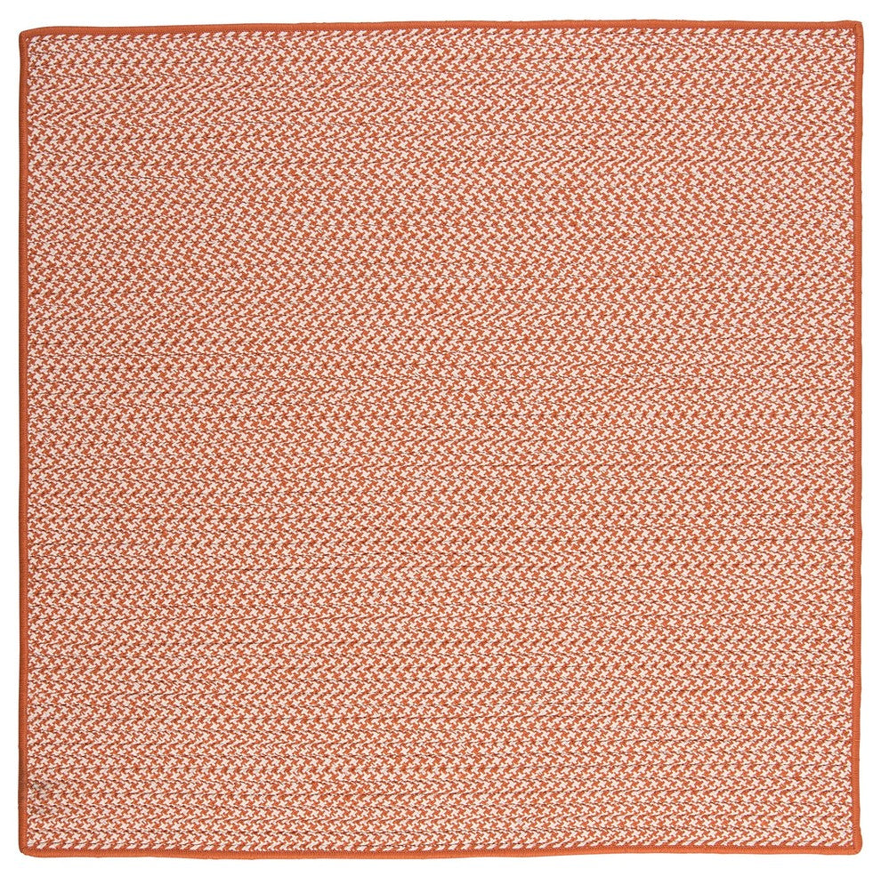 Outdoor Houndstooth Tweed OT19 Orange Indoor/Outdoor Area, Rectangular 4'x6'