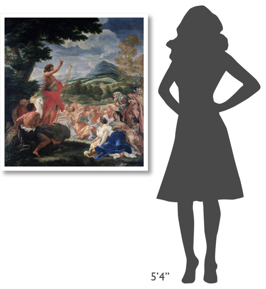 "The Sermon of St. John the Baptist" Digital Paper Print by Baciccio, 36"x38"