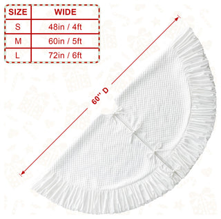 60"D Velvet Ruffled Christmas Tree Skirt