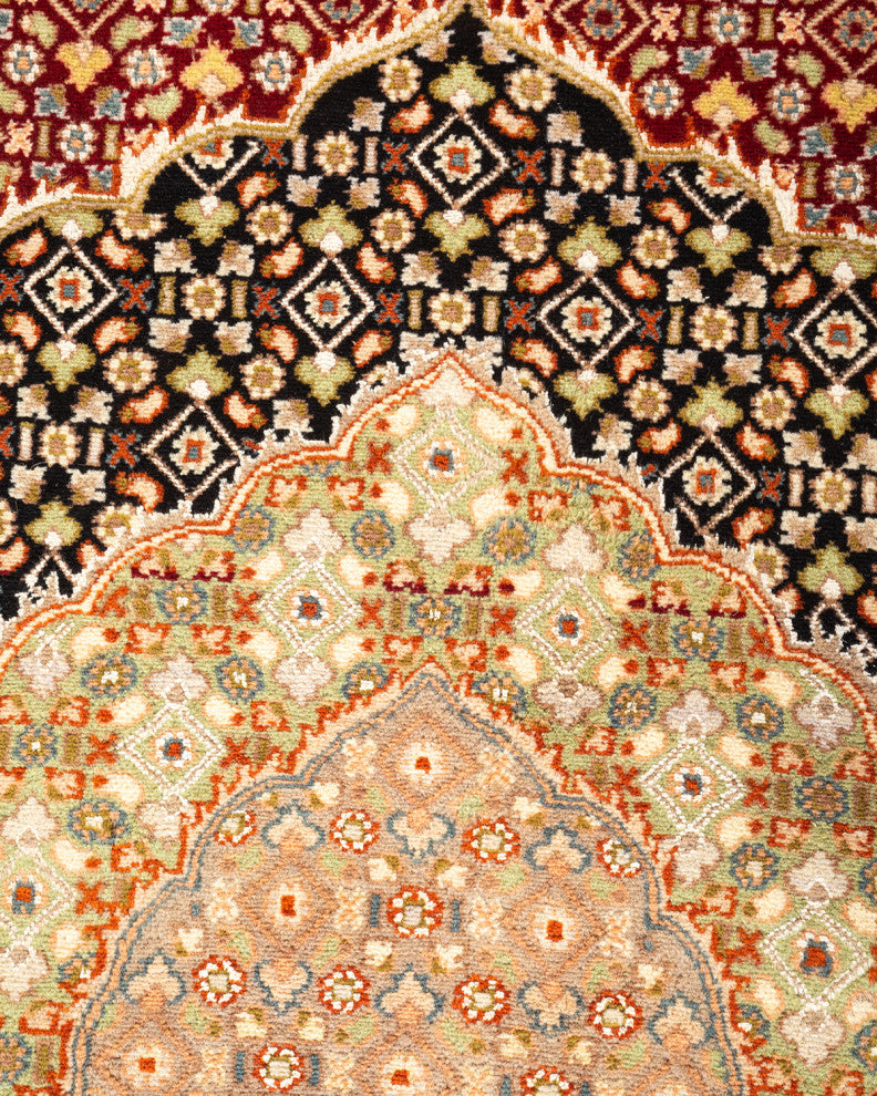 Darbhanga, One-of-a-Kind Hand-Knotted Area Rug Red, 8'1"x10'5"