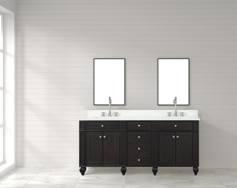Winston 72" Double Vanity, Espresso