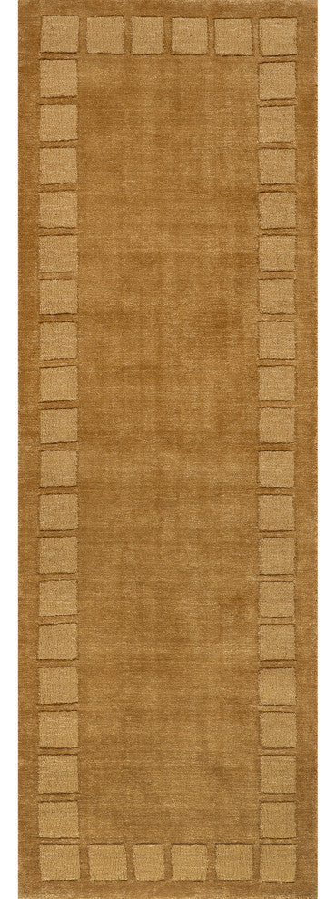 Petra High-Low Wool-Blend Area Rug, Wheat 2'6" x 8'