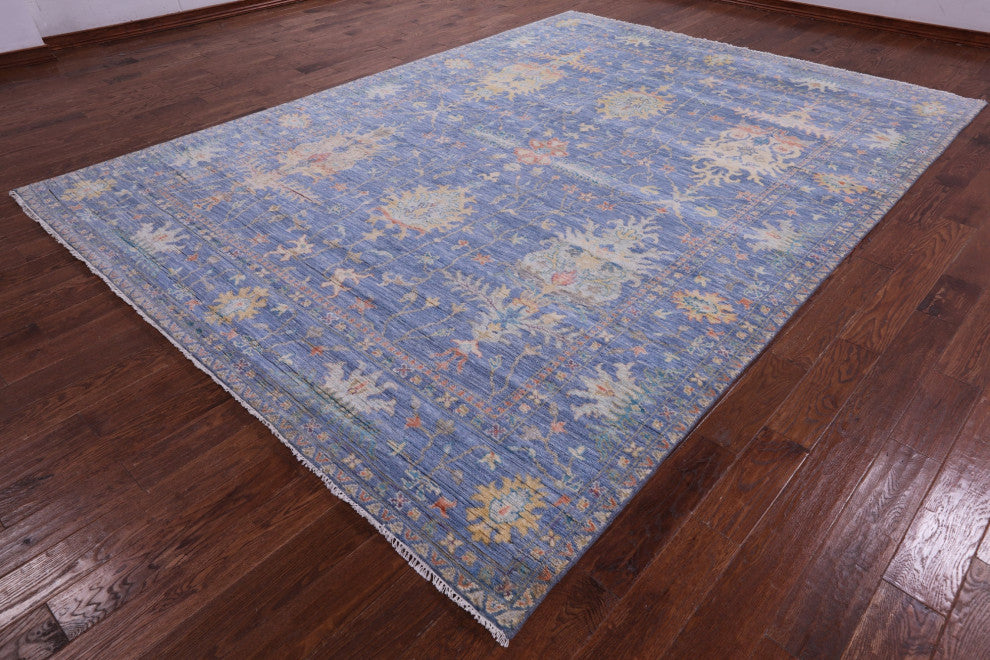 Turkish Oushak Hand-Knotted Rug 8' 11" X 12' 4" - Q15593