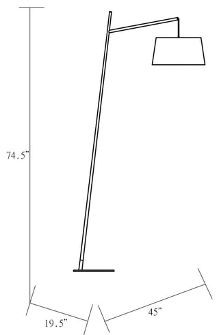 Astro Contemporary Black Metal Floor Lamp