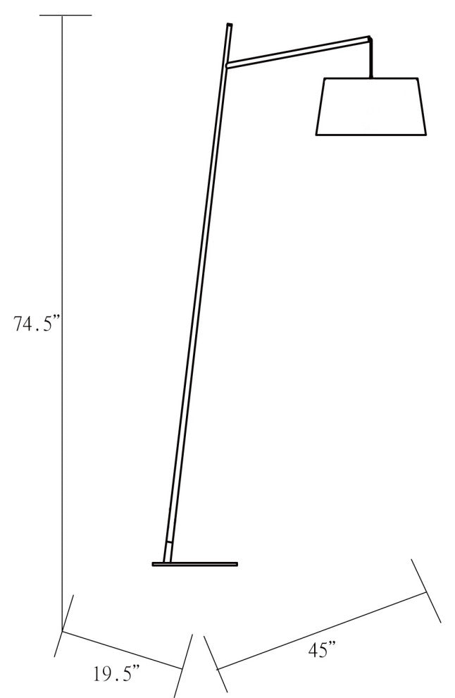 Astro Contemporary Black Metal Floor Lamp