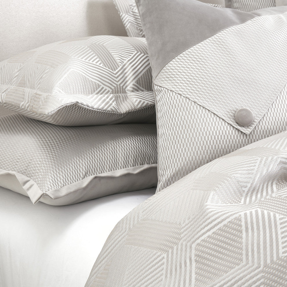 Nouveau 10-Piece King Duvet Set, Dove
