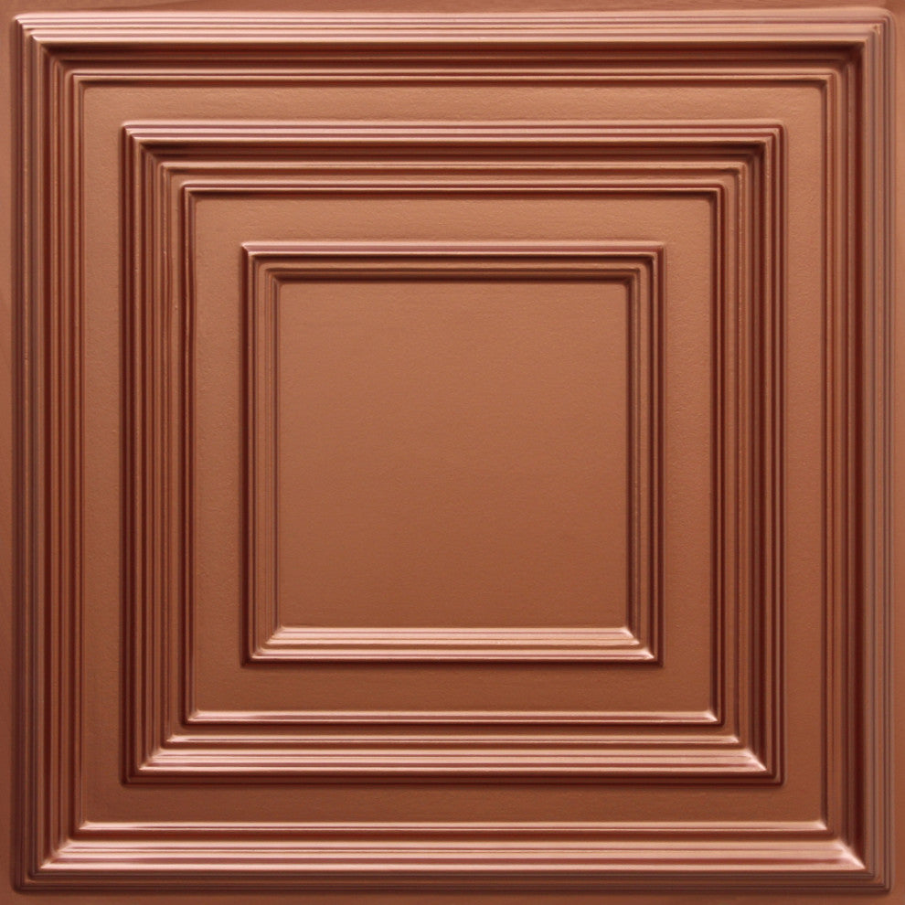 Copper 3D Ceiling Panels, 2'x2', 4 Sq Ft