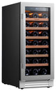 Ca''Lefort 33-Bottle Built-In 15" Wine Cooler Single Zone Refrigerator Frost-Free