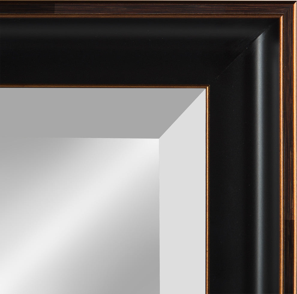 Havana 20.5x26.5 Framed Beveled Wall Mirror, Oil Rubbed Bronze