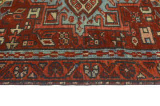 Fine Vintage Distressed Sanama Red/Blue-Grey Runner, 2'9 x 9'5