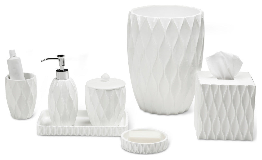 Wave, White, Soap Dish