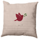 Noel Bird Decorative Throw Pillow, Taupe, 26"x26"