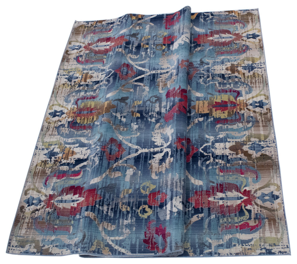 Noori Rug Low-Pile Rolland Blue/Grey Rug
