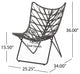 Danbury Outdoor Boho Modern Wicker Accent Chairs, Set of 2, Gray/Black