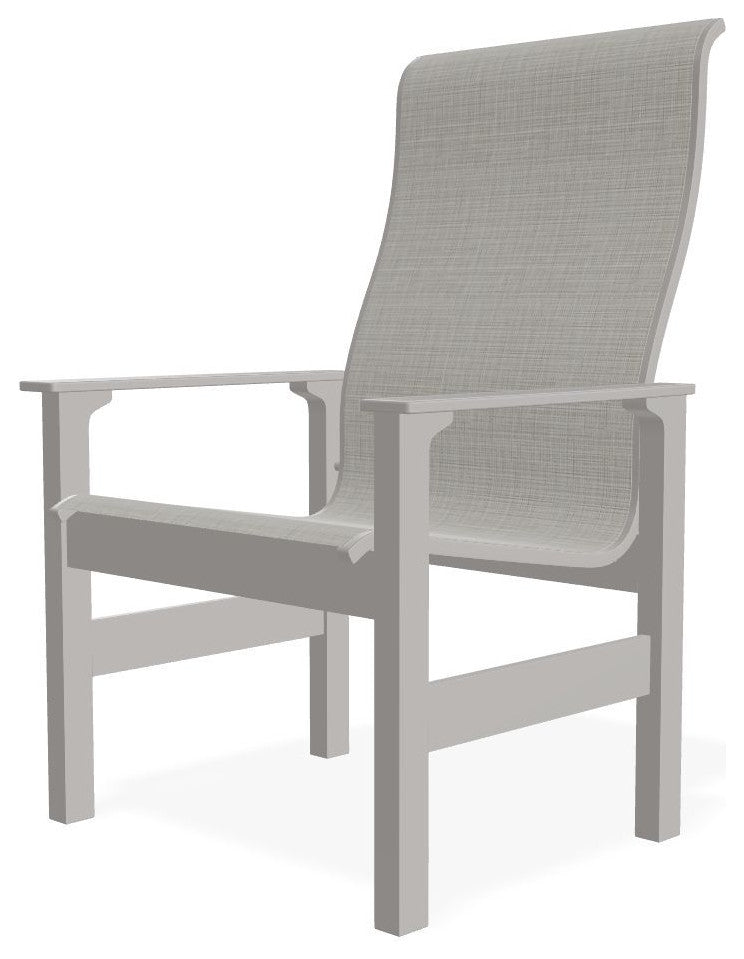 Leeward Sling Outdoor Armchair, Deacon/Warm Gray