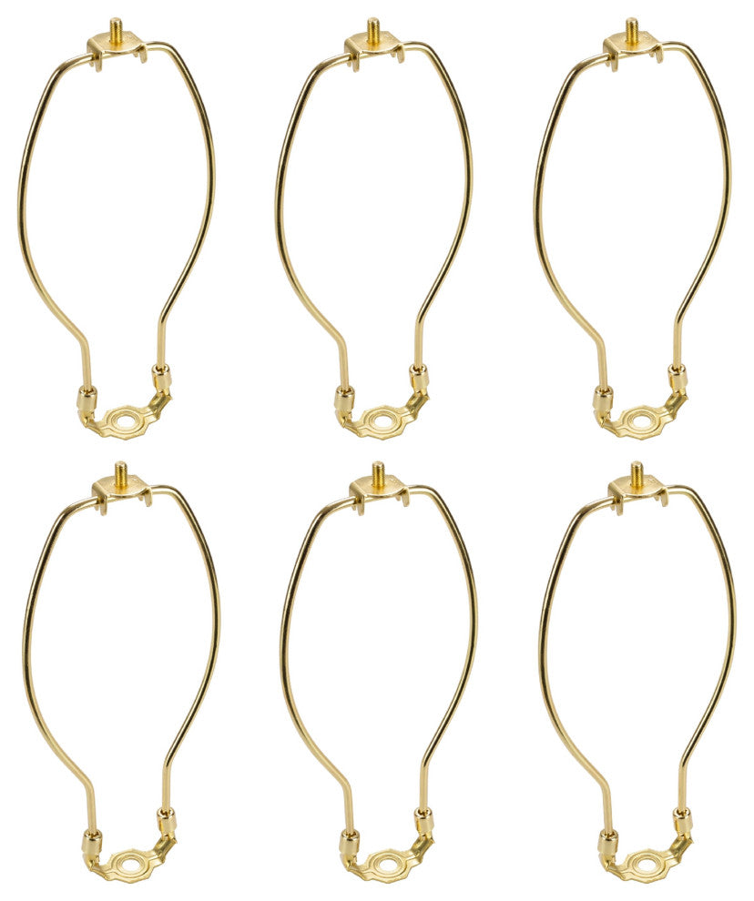 Aspen Creative 20003-16, 9" Lamp Harp With Saddle, Polished Brass, 6 Pack
