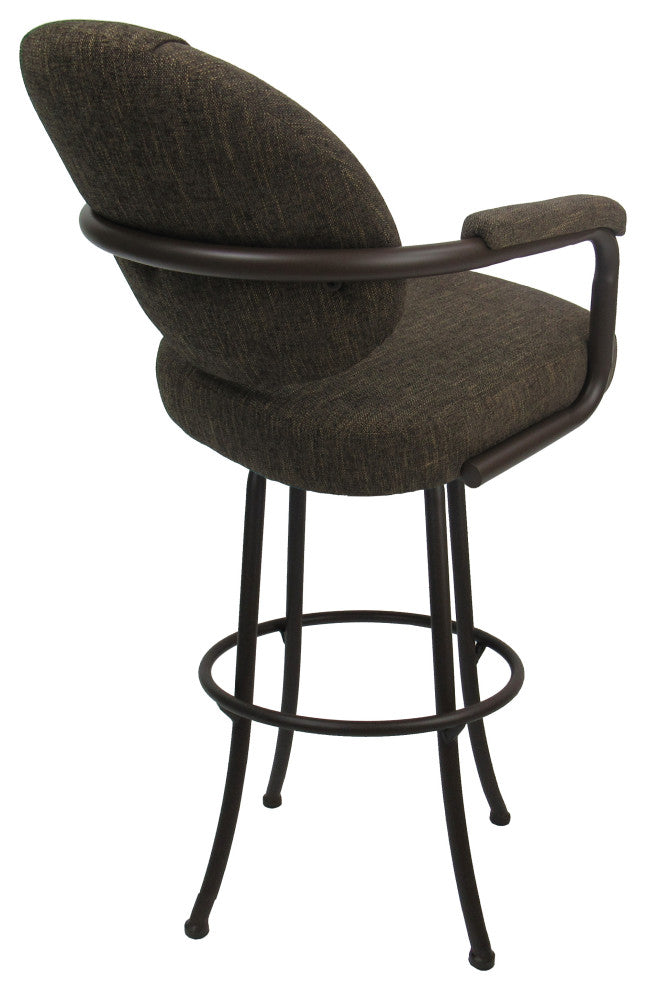 Swivel Counter Metal Pub Set - M-70 Stools 26" or 30", Sanora Brown - Brown, 30", Crackle Glass
