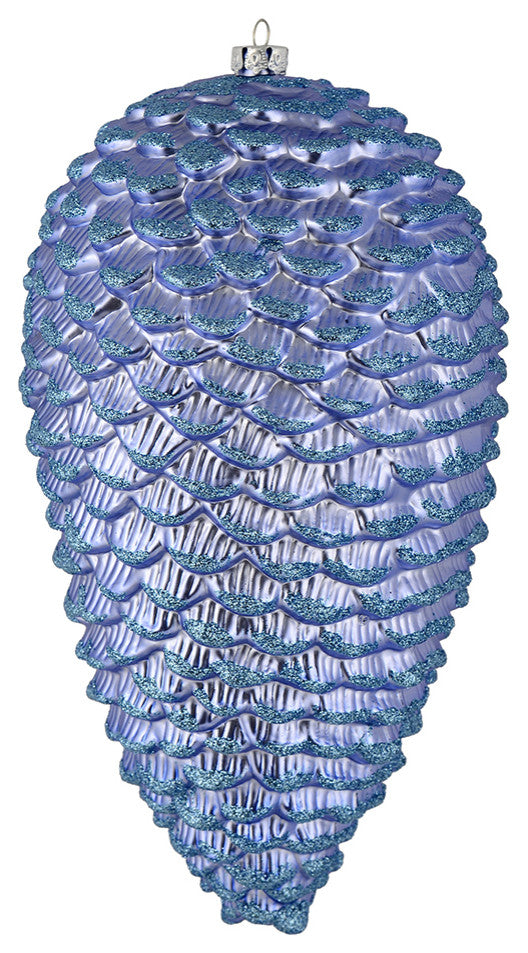 Vickerman Matte Glitter Pinecone, Lilac, 7"