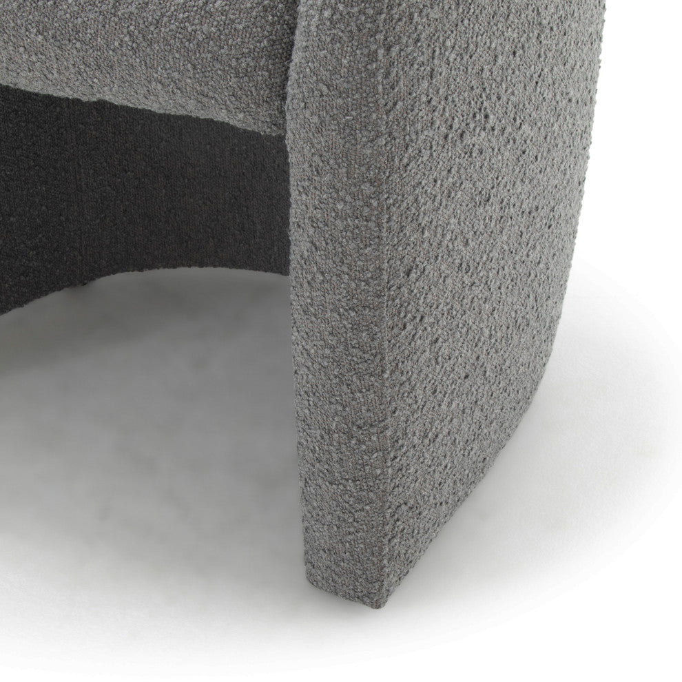 Metro Nora Dining Chair Charcoal Boucle Upholstery