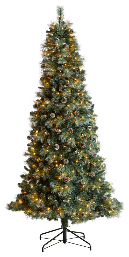 T3501 8 Frosted Tip British Columbia Mountain Pine Artificial Christmas Tree