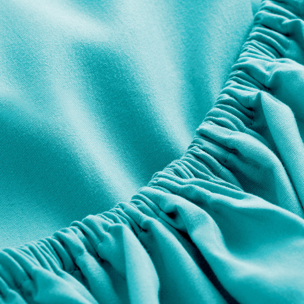 Bare Home Microfiber Fitted Sheets - Set of 2, Aqua, Twin Xl