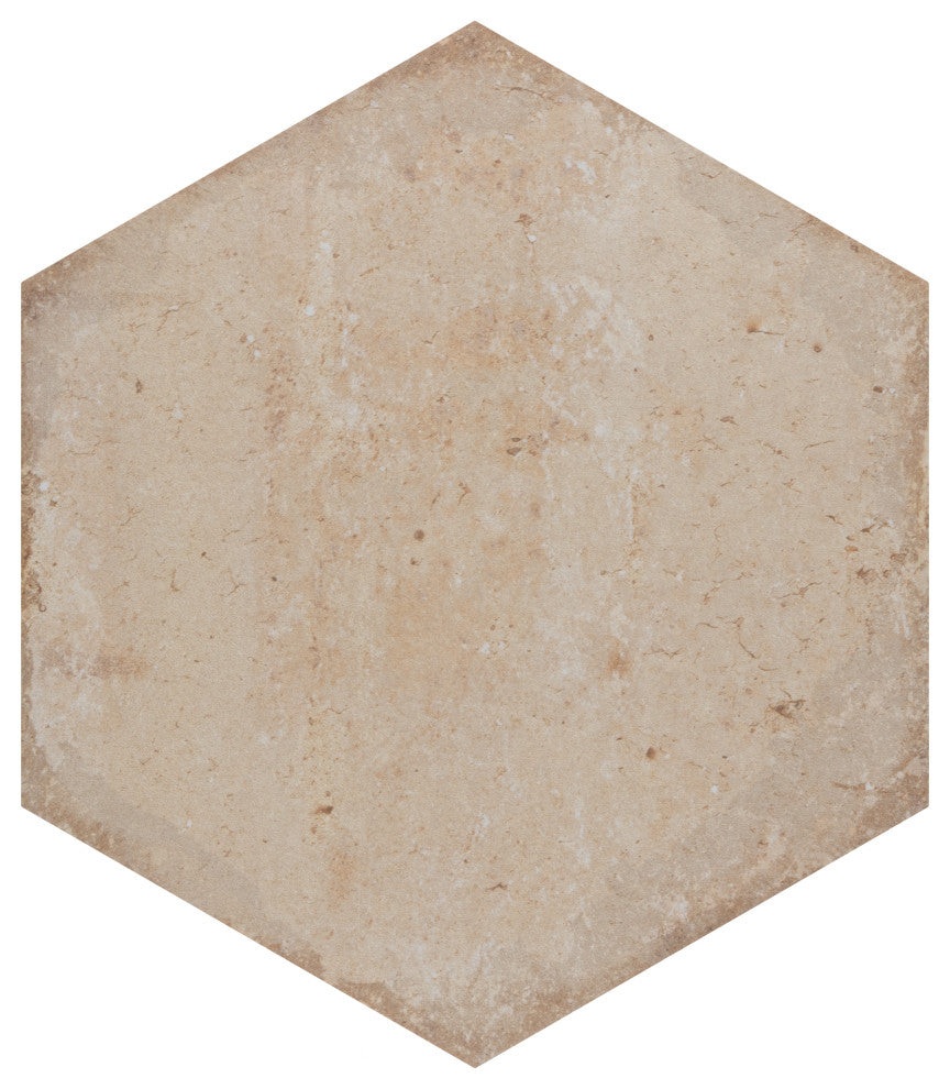 Brickyard Hex Beige Porcelain Floor and Wall Tile