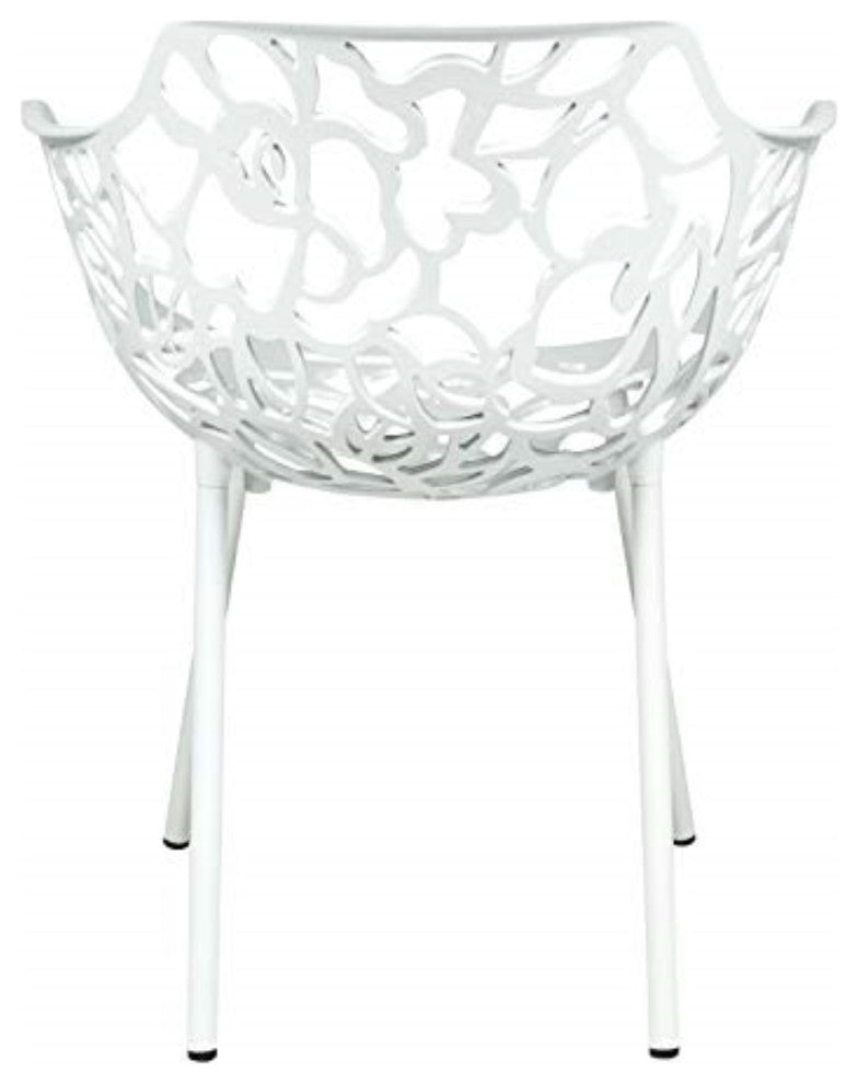 LeisureMod Modern Devon Aluminum Chair, Set of 4