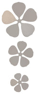 3-Piece Metal Flower With Magnet Floral Taupe