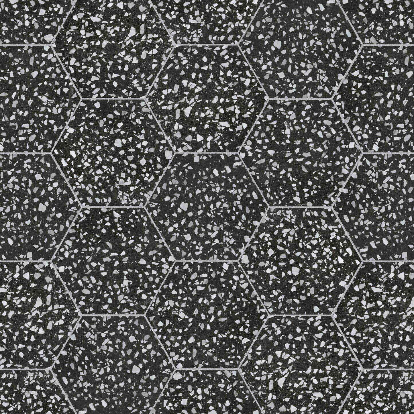 Venice Hex Black Porcelain Floor and Wall Tile